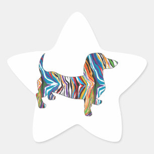 Adesito Estrela Retro Psychedelic Dachshund
