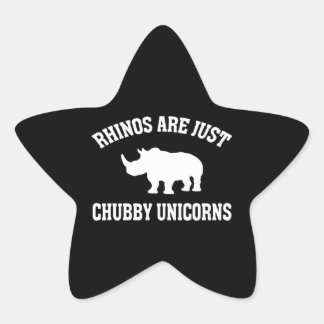 Adesito Estrela Rhinos São Apenas Chubby Unicórnios Engraçados Pre