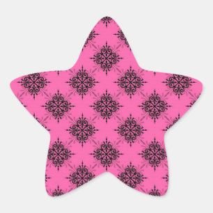 Adesito Estrela Rosa Chiclete de Menina e Damasco Preto