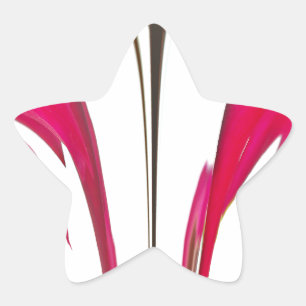 Adesito Estrela Rosa vermelha fantástica do chic sob o céu branco.