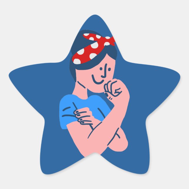Adesito Estrela rosie a rebitadeira rockabilly ícone retrô (Frente)