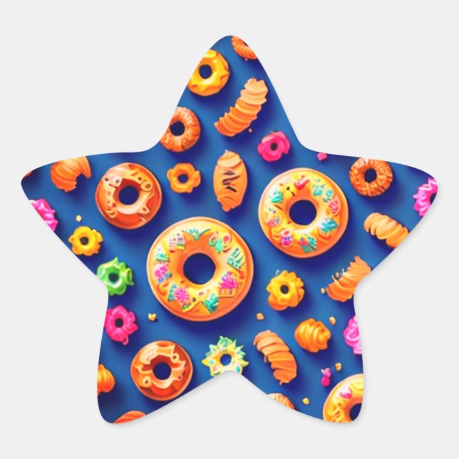 Adesito Estrela Rosquinhas coloridas, Sticker (Frente)