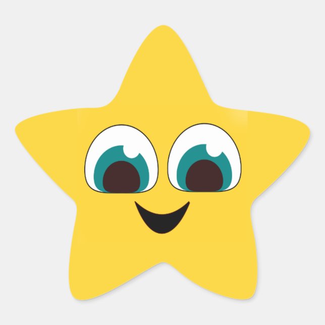 Adesito Estrela Rosto Sorridente Feliz (Frente)