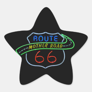 Adesito Estrela Rota 66, a estrada da mãe, sinal de néon