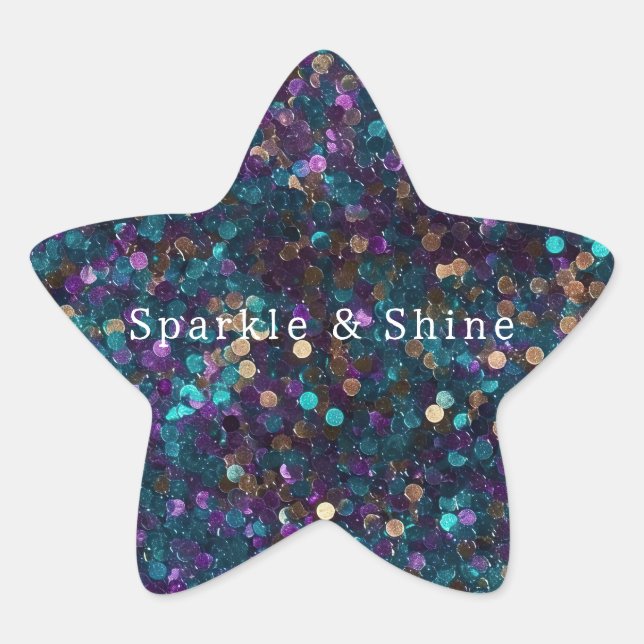 Adesito Estrela Roxo Aqua Mermaid Sparkle (Frente)