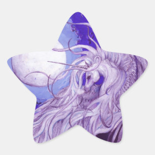 Adesito Estrela Roxo Azul Unicorn Pegasus Pegacorn Lunar