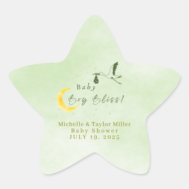 Adesito Estrela Sage Green Starlit Baby Boy Bliss Special Delivery (Frente)