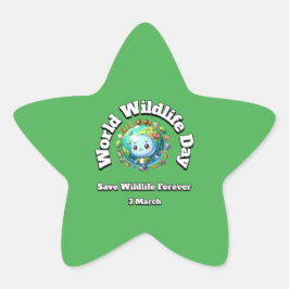 Adesito Estrela Salve a vida selvagem. Dia Mundial da Natureza