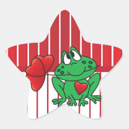 Adesito Estrela Sapo de amor nas faixas vermelha e branca