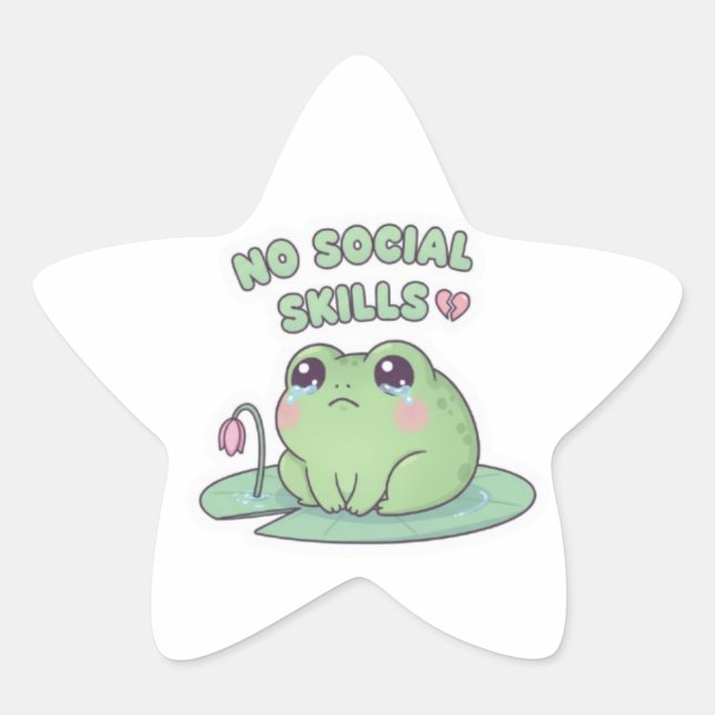 Adesito Estrela sapo sem energia, sapo cansado, sapo exausto, sapo (Frente)
