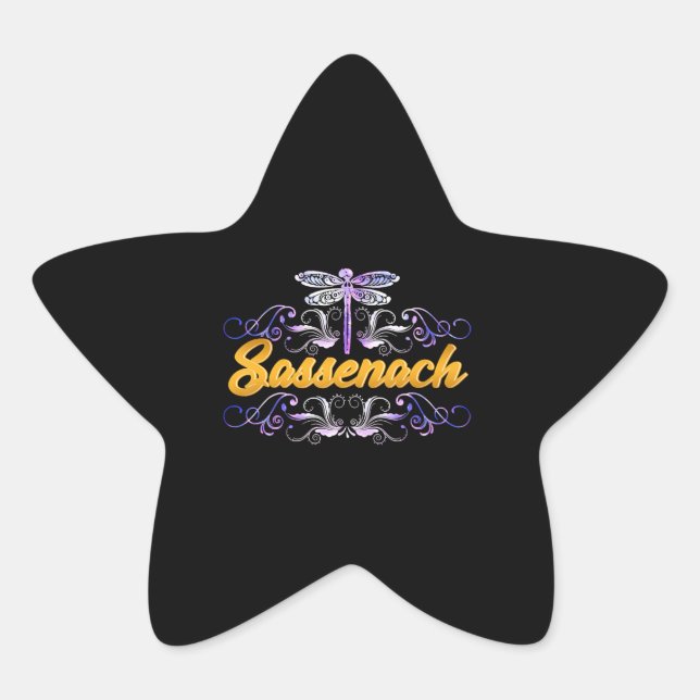Adesito Estrela Sassenach Outlander Blue Dragonfly (Frente)