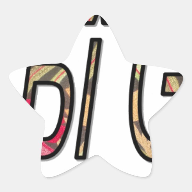 Adesito Estrela Sem Impressão de Arte de Texto Bigiji (Frente)