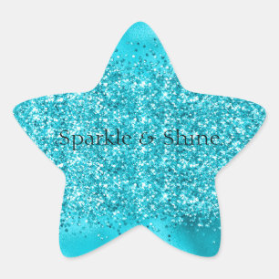 Adesito Estrela Sereia Aqua Confetti Sparkle Glitter