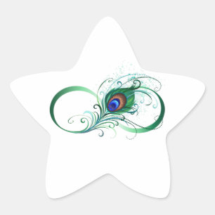 Adesito Estrela Símbolo Infinito com Pavão