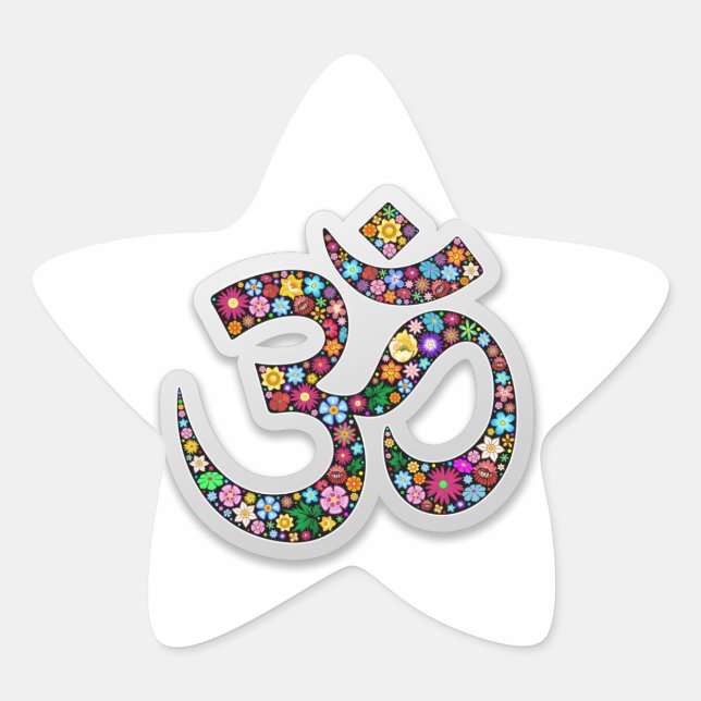 Adesito Estrela Símbolo Om Aum Namaste Yoga (Frente)