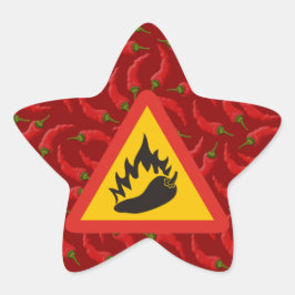 Adesito Estrela Sinal de perigo de pimenta quente