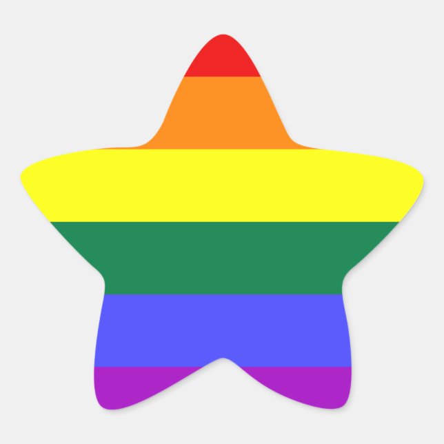 Adesito Estrela Sinalizador arco-íris do orgulho LGBT (Frente)