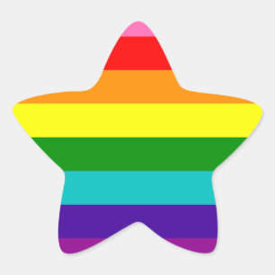 Adesito Estrela Sinalizador original de arco-íris LGBT-Orgulho gay