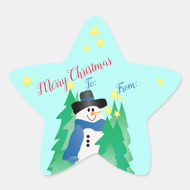 Adesito Estrela Snowman Star Shaped (Frente)
