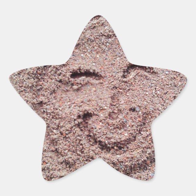 Adesito Estrela Sol sorridente, Sand Emoticon, Summer Emoji (Frente)