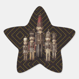 Adesito Estrela Soldados Esquilo Elegantes Marrom Dourado Tradicio