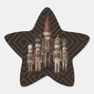 Adesito Estrela Soldados Esquilo Elegantes Marrom Dourado Tradicio