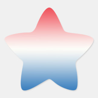 Adesito Estrela Sombreado Branco Vermelho e Azul