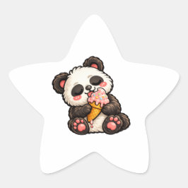 Adesito Estrela Sorvete de Panda Fofo