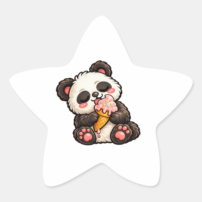Adesito Estrela Sorvete de Panda Fofo (Frente)