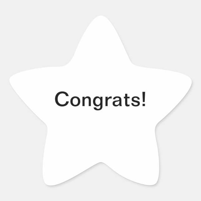 Adesito Estrela Star & Parabéns! (Frente)