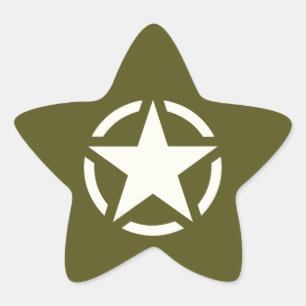 Adesito Estrela Star Stencil Vintage em Khaki Green