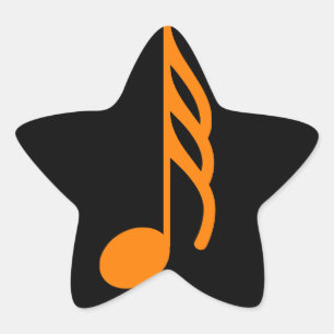 Adesito Estrela Star Sticker com design de música