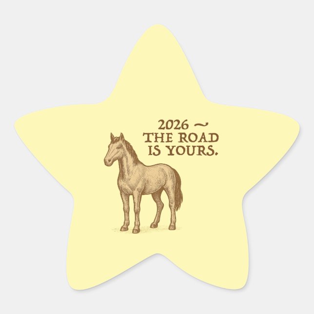 Adesito Estrela Star Stickers with horse and motivational text (Frente)