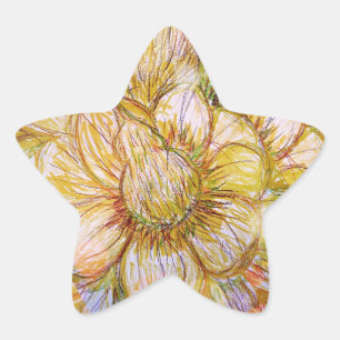 Adesito Estrela Star Stickers Yellow Camellia