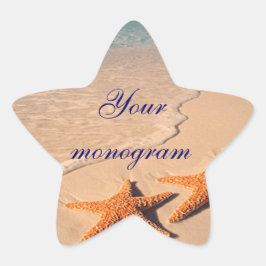 Adesito Estrela Starfish Beach Ocean Wedding Envelope Selos Rótulo