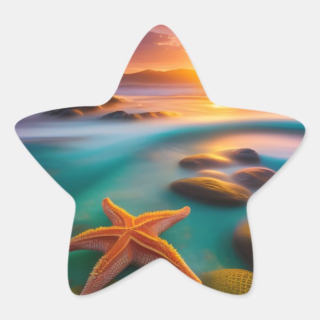 Adesito Estrela Starfish na praia no Dawn (Frente)