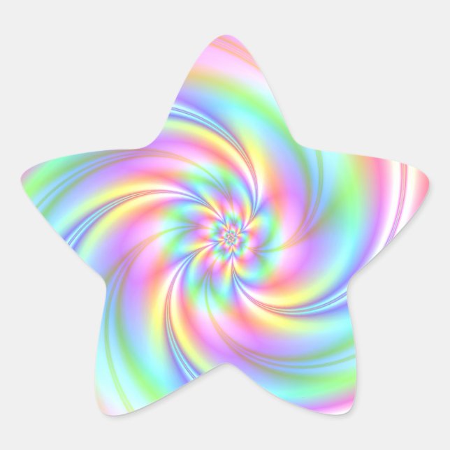 Adesito Estrela Starry Girl Pink Twirl Star Stickers (Frente)