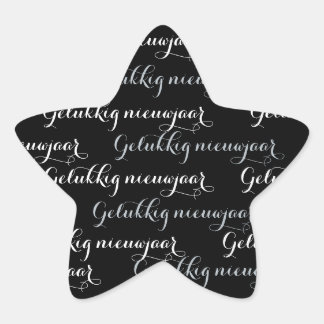 Adesito Estrela Ster Kerst tekst sticker "Gelukkig niewjaar"