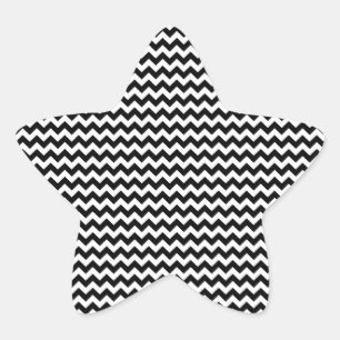 Adesito Estrela Stripe Chevron Preto e Branco