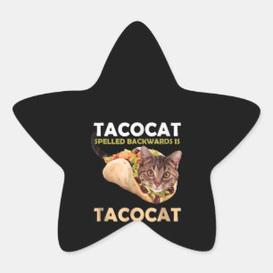 Adesito Estrela Tacocat Taco, Engraçado, Gato Ortografado Para Tr