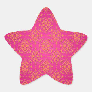Adesito Estrela Tangerina Tango Laranja e Rosa Damasco