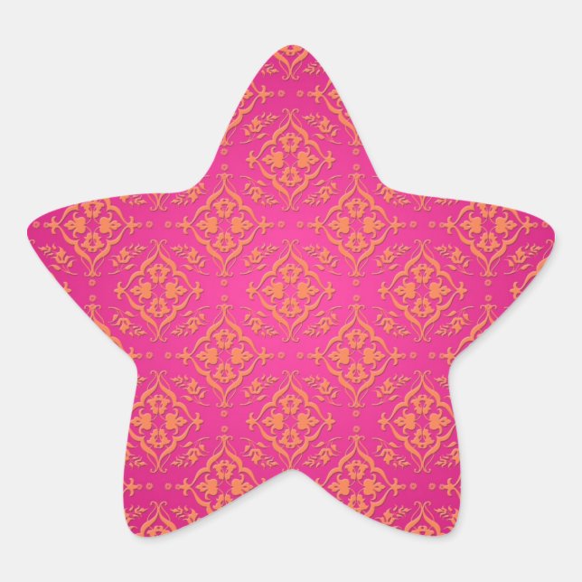 Adesito Estrela Tangerina Tango Laranja e Rosa Damasco (Frente)