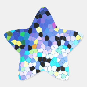 Adesito Estrela Teste padrão azul & preto da pervinca roxa de