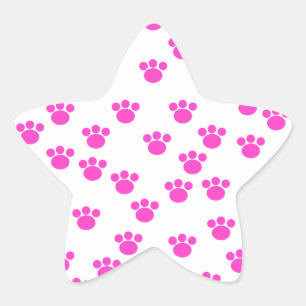 Adesito Estrela Teste padrão cor-de-rosa e branco brilhante do