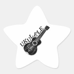 Adesito Estrela Texto E Imagem Do Ukulele