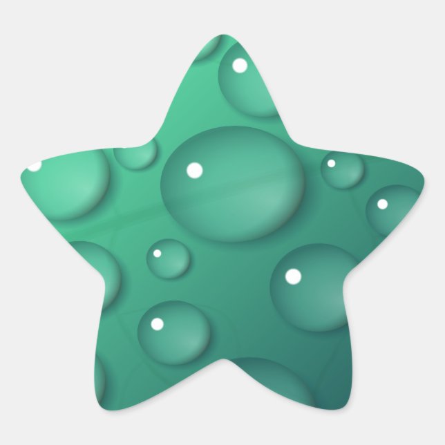 Adesito Estrela Textura de derramamento de chuva em teal (Frente)