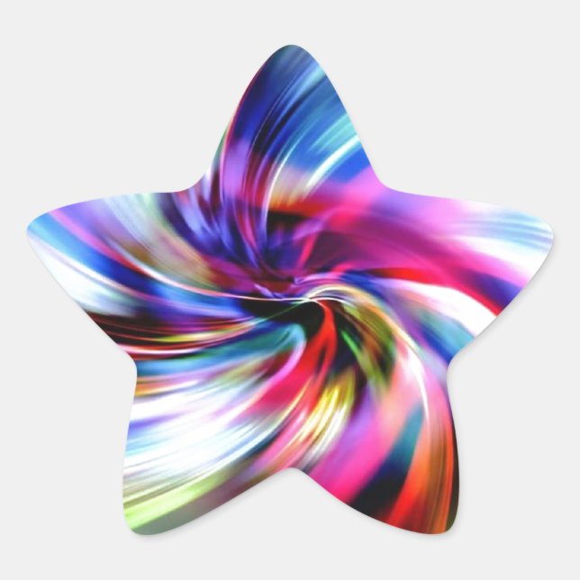 Adesito Estrela Tie Dye Multicolor Rainbow Electronic Swirls (Frente)