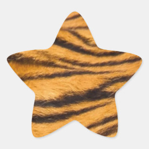 Adesito Estrela Tigre Stripes Pele Preto e Laranja Personaliza