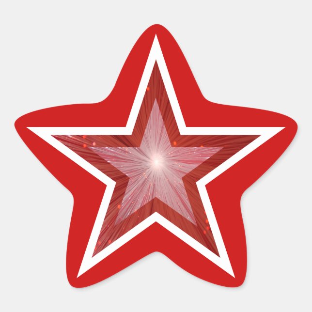 Adesito Estrela Tinta vermelha em forma de estrela (Frente)
