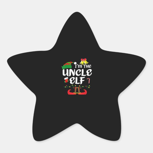 Adesito Estrela Tio ELF Engraçado Presente de Natal | Presente da  (Frente)